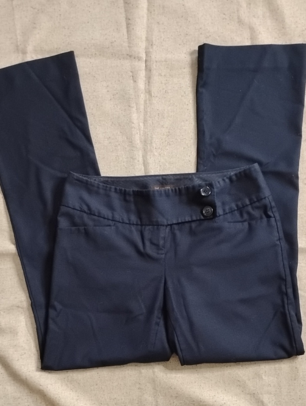 The Limited  Navy Mid-Rise Stretch Trousers